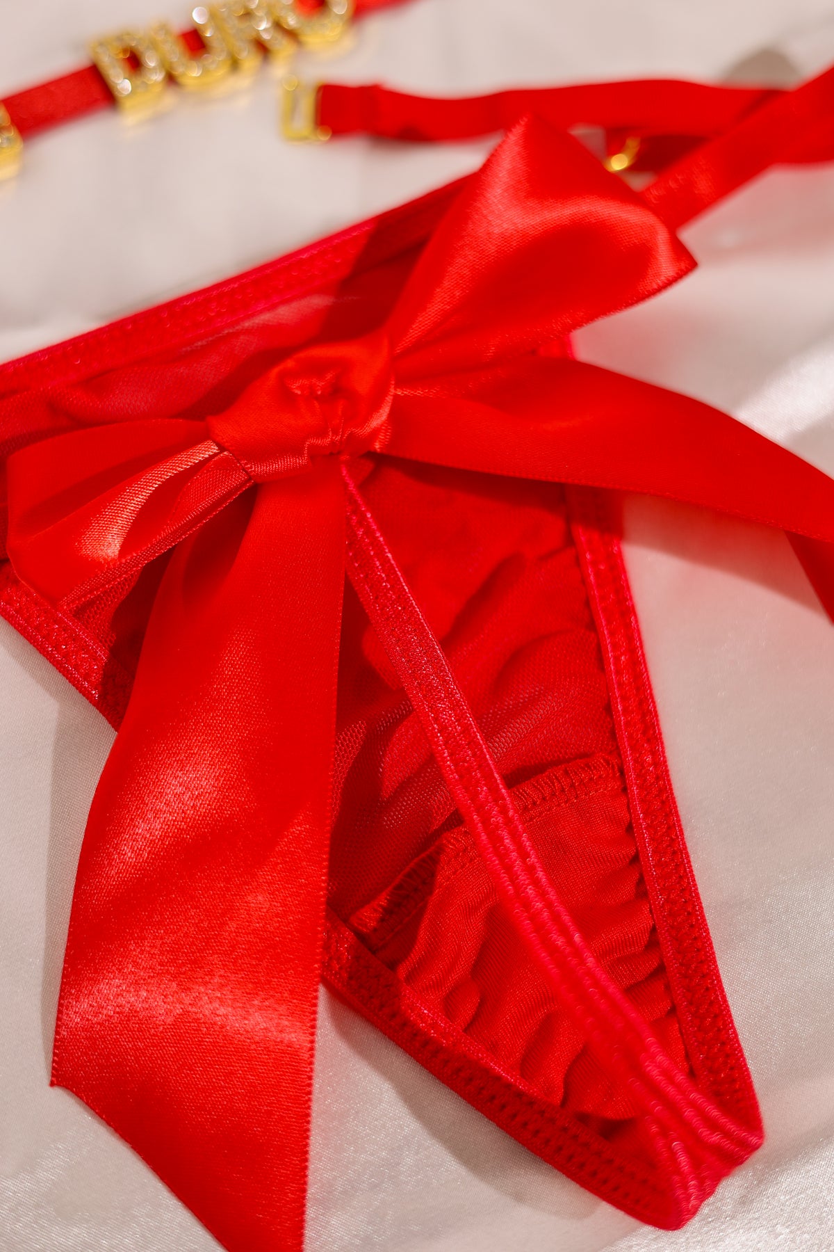 Red Temptation Thong One Size