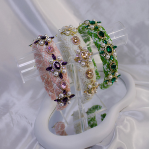 Elegant Headband Woven With Stones