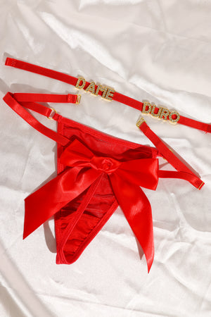 Red Temptation Thong One Size