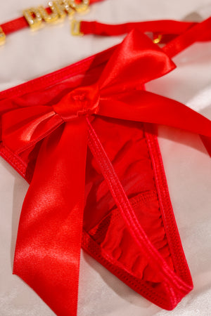Red Temptation Thong One Size
